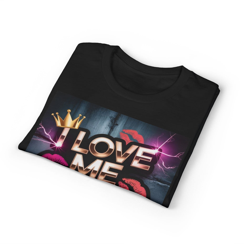 I Love Me Out Loud Graphic T‑Shirt — Self Love Kiss Design