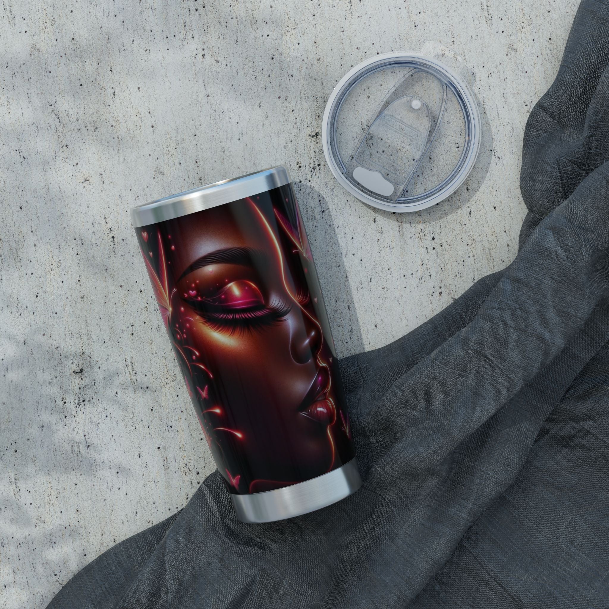 Vagabond 20oz Tumbler - Neon Ethereal Face Travel Mug