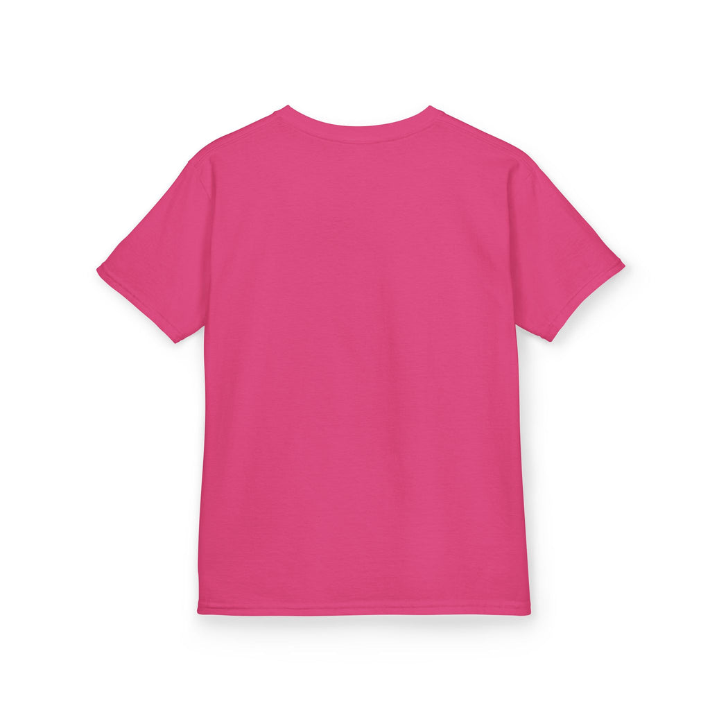 Kids Tee — "Never Give Up" Heart Rainbow Inspirational Shirt