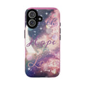 Phone Case — Pink Galaxy 'Faith Hope Love' Protective Tough Case