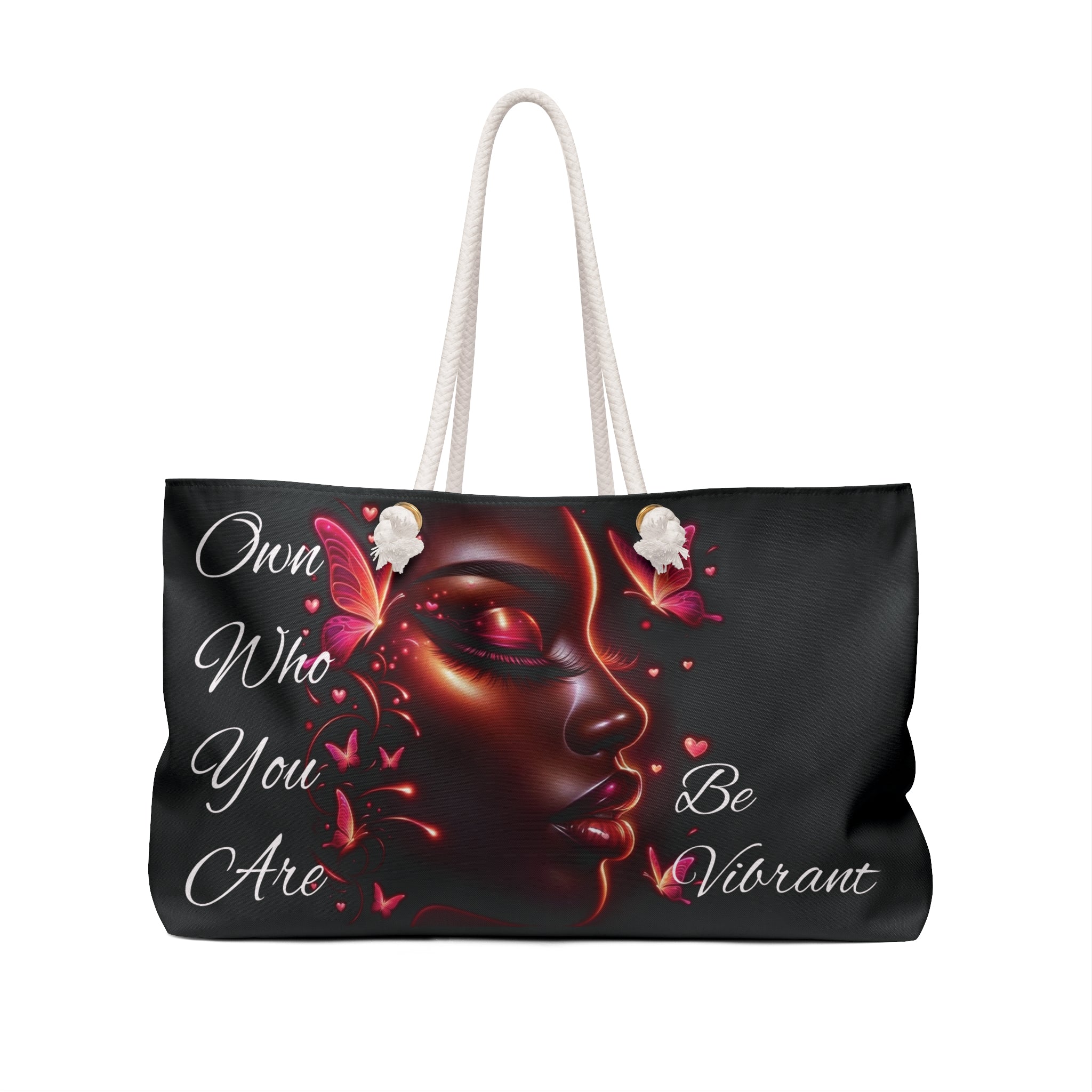 Vibrant Butterfly Goddess Weekender Bag – "Own Who You Are" Travel Tote