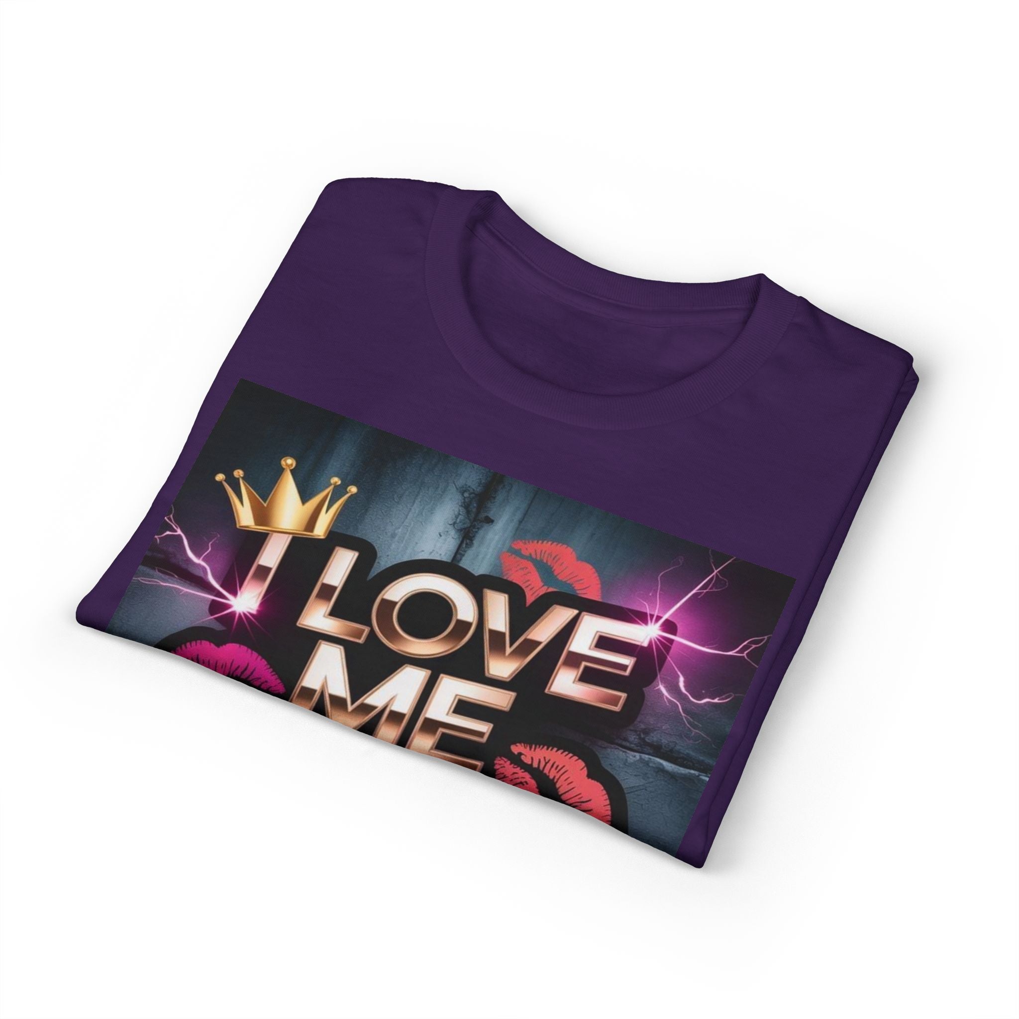I Love Me Out Loud Graphic T‑Shirt — Self Love Kiss Design