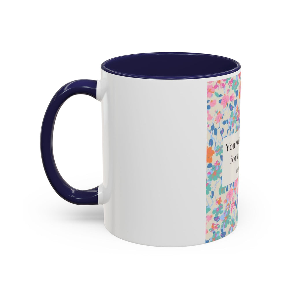 Inspirational Floral Accent Coffee Mug — "You Were Created for a Purpose" (Ephesians 2:10)