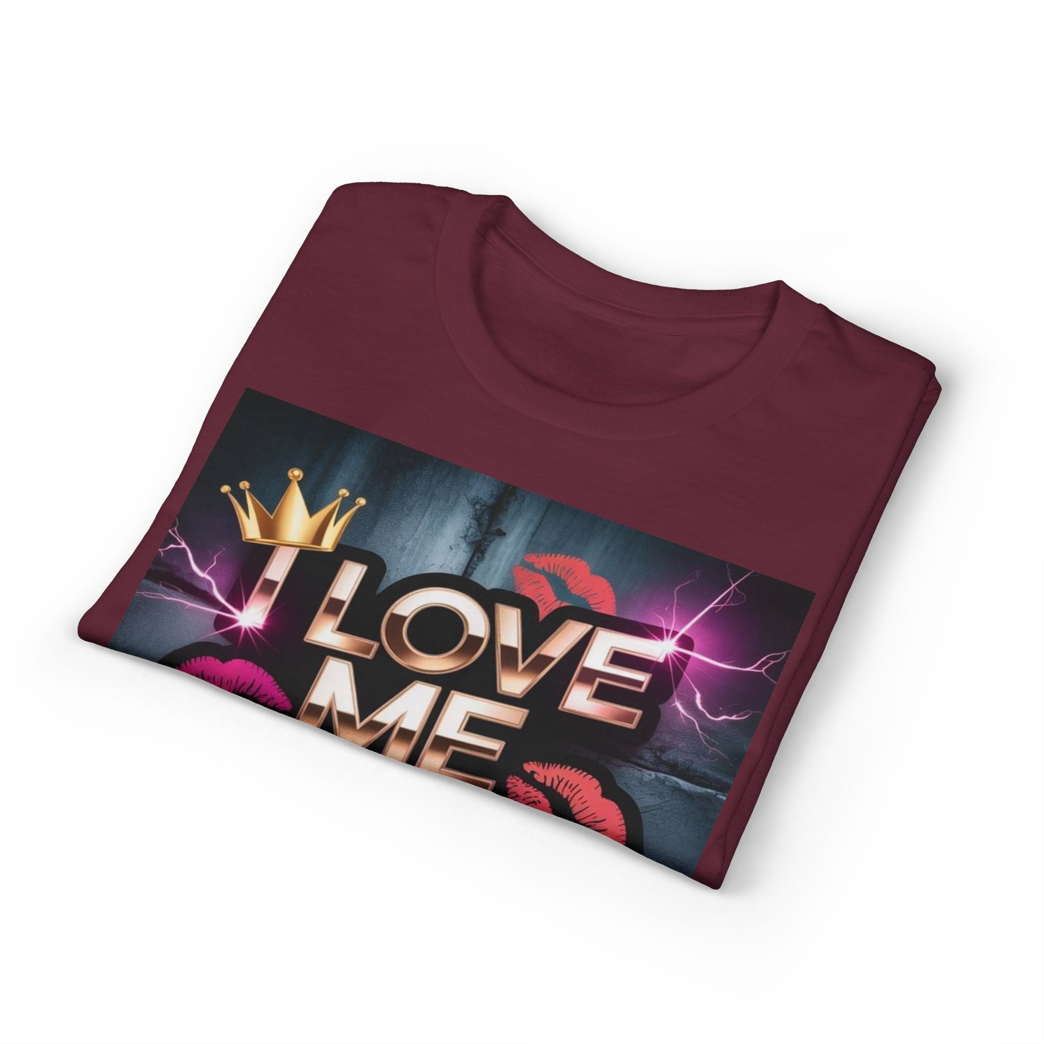 I Love Me Out Loud Graphic T‑Shirt — Self Love Kiss Design