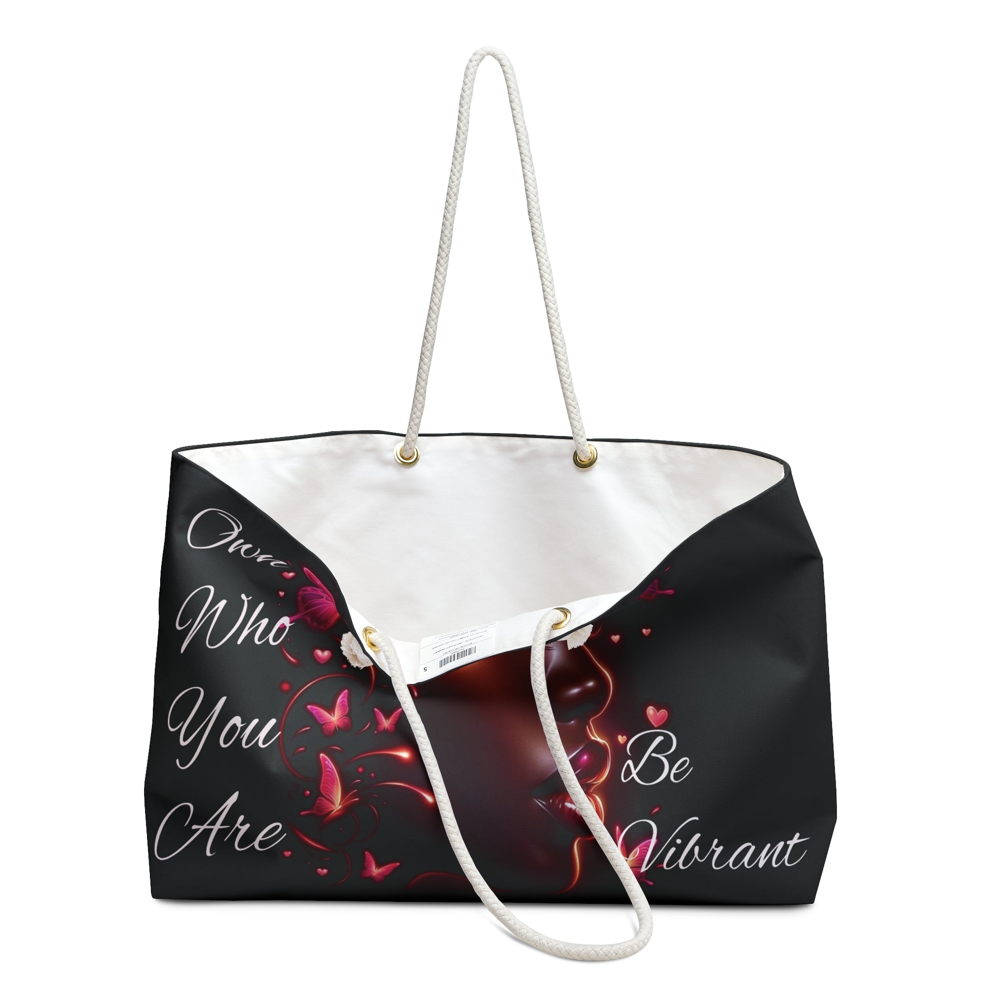 Vibrant Butterfly Goddess Weekender Bag – "Own Who You Are" Travel Tote