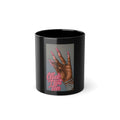 11oz Black Mug – “Clock That Tea” Hand Graphic Coffee Cup