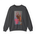 Crewneck Sweatshirt - 'Spill That Tea' Graphic with Hand & Pink Nails