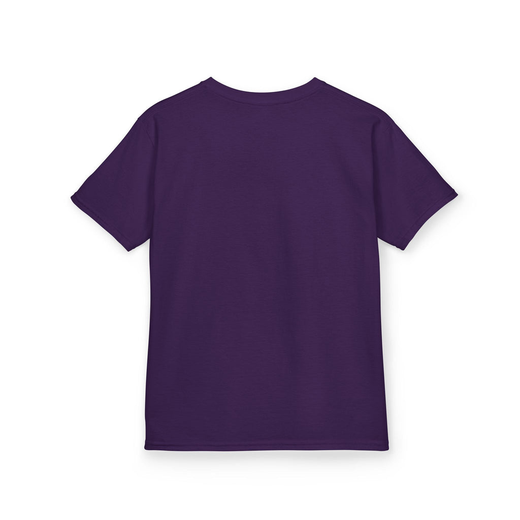 Kids Tee — "Never Give Up" Heart Rainbow Inspirational Shirt