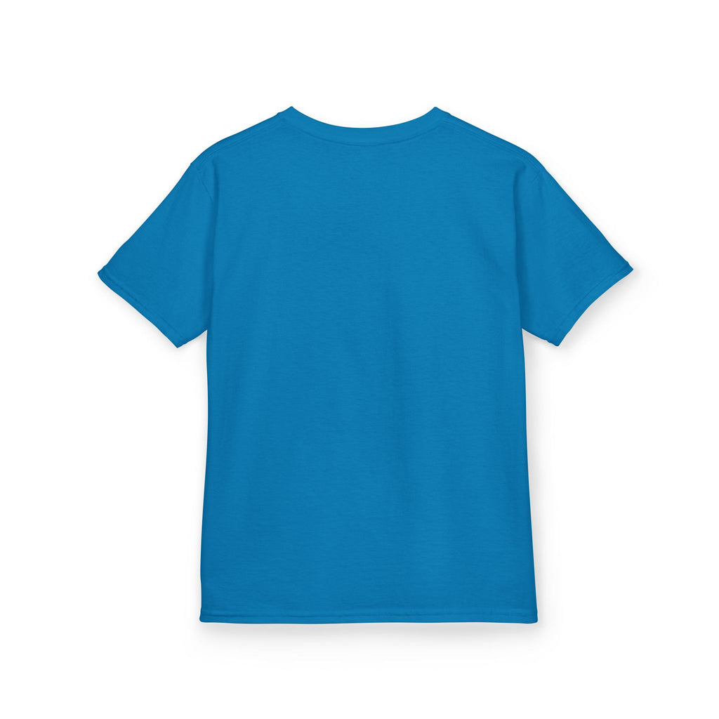 Kids Tee — "Never Give Up" Heart Rainbow Inspirational Shirt